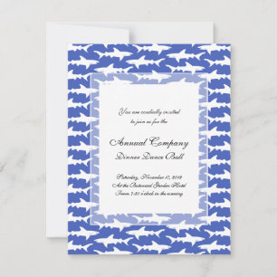 School of Sharks Funny Blue and White Invitation