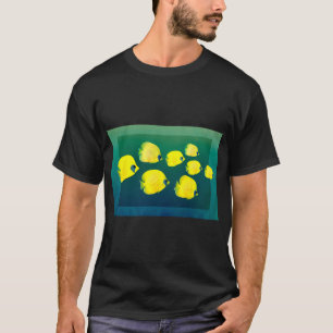 School of Yellow Masked Butterfly Fish T-Shirt