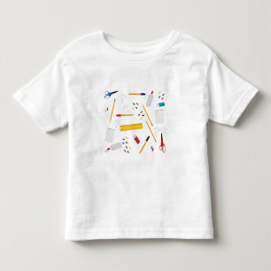 School Office & Crafts Supplies Pattern Toddler T-Shirt