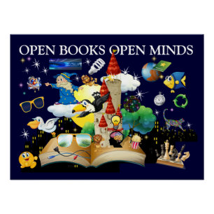 School Open Books Glossy Poster