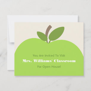 School Open House Invitation - Green Apple