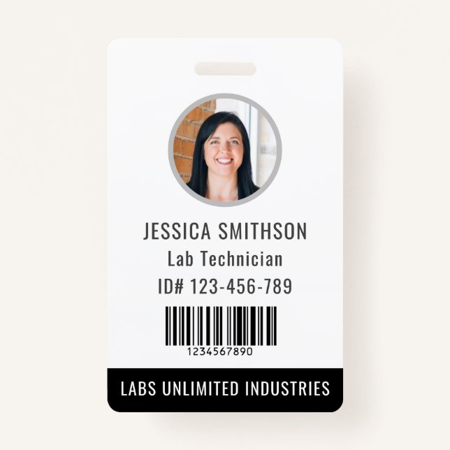 School or Business Photo ID Badge (Front)