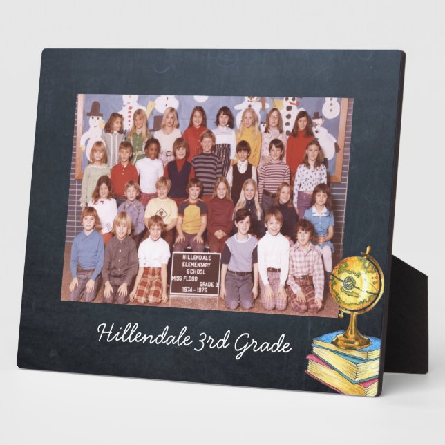 School or Class Photo Plaque 8x10 (Side)