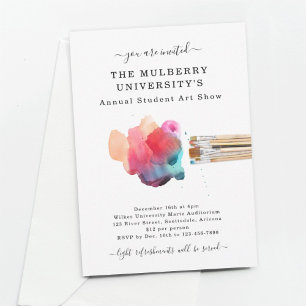 School or Studio Art Show Invitation