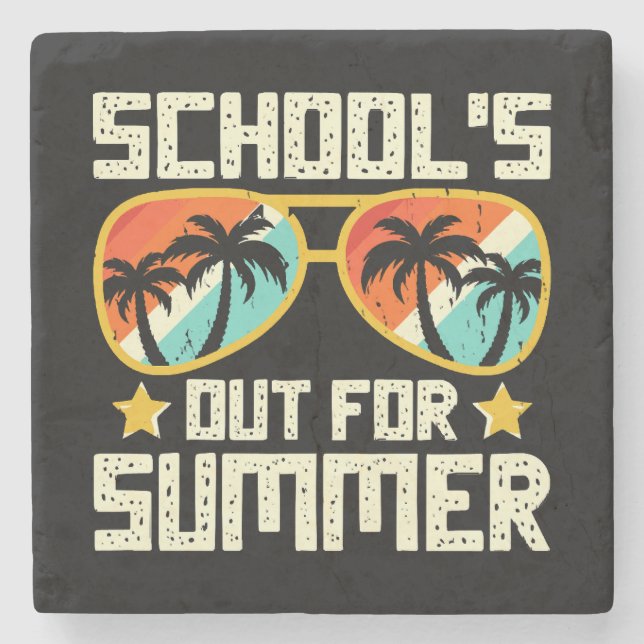 School Out For Summer Stone Coaster (Front)