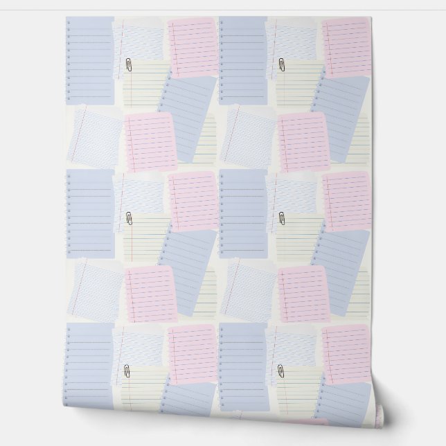 School Papers Collage Wallpaper (Unrolling)