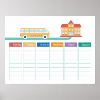School Path Timetable Poster