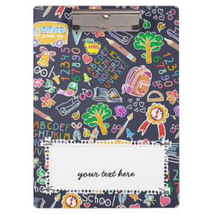 School pattern clipboard