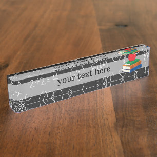 School pattern nameplate