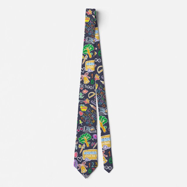 School pattern tie (Front)