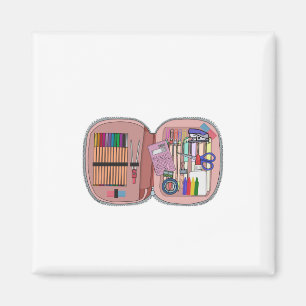 School Pencil Case Magnet