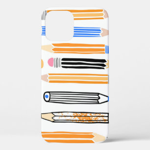 School Pencil Hand Drawn Illustration iPhone 12 Case