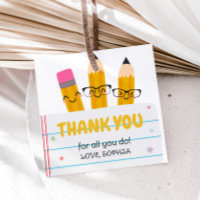 School Pencil Teacher Appreciation Thankyou Square