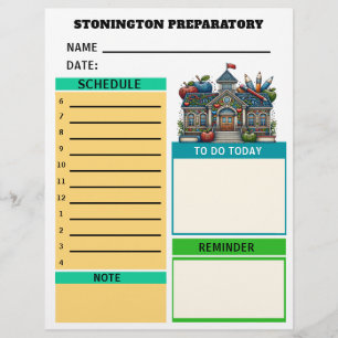 School Planning Stationery Custom Letterhead