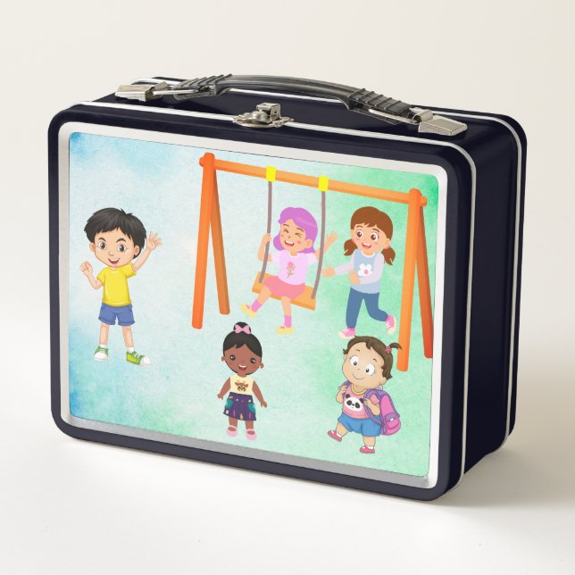 School playground metal lunch box (Front)