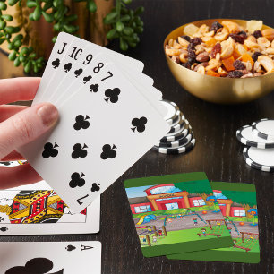 School Playground Playing Cards