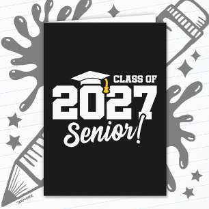 School Pride Graduation Year Senior Class of 2027 Card