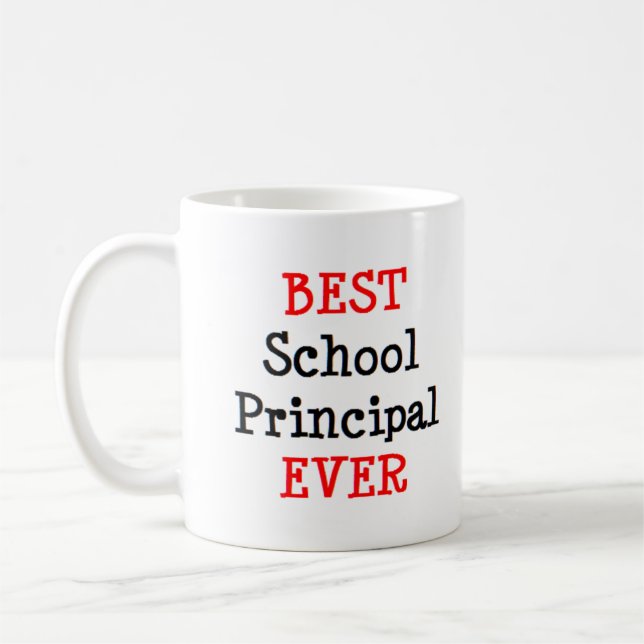 school principal, best coffee mug (Left)