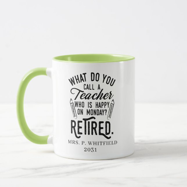 School Principal Retirement Personalised Mug (Left)