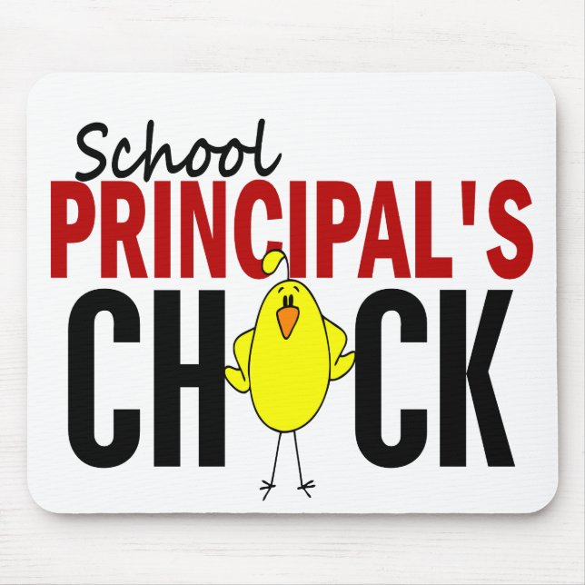 School Principal's Chick Mouse Mat (Front)