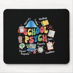 School Psychologist Appreciation Mental Health Awa Mouse Mat