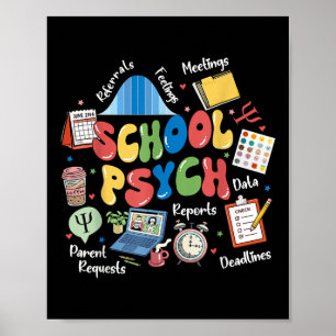 School Psychologist Appreciation Mental Health Awa Poster