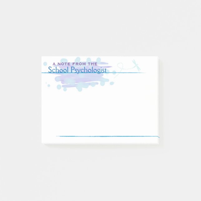 School Psychologist Blue Vibes Notes (Front)