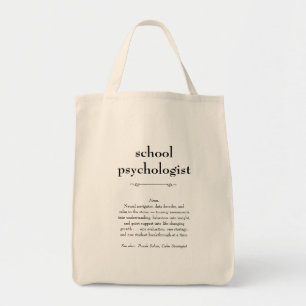 School Psychologist Definition Thank You Gift Tote Bag