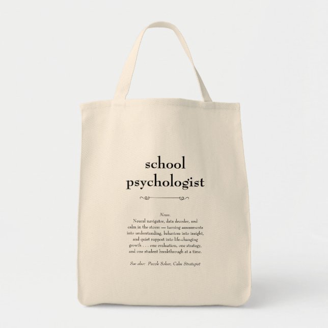 School Psychologist Definition Thank You Gift Tote Bag (Front)