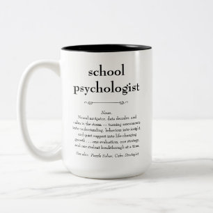 School Psychologist Definition Thank You Gift Two-Tone Coffee Mug