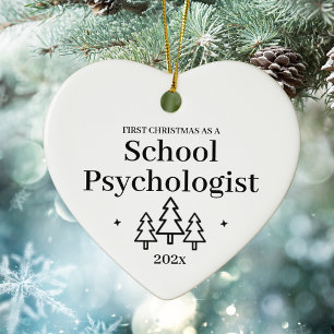 School Psychologist First Christmas Ceramic Tree Decoration