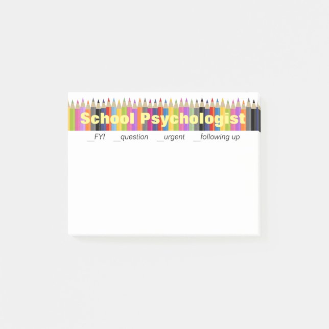 School Psychologist Follow-Up Post-it Notes (Front)