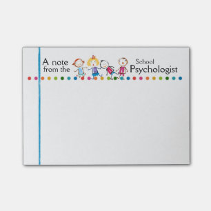 School Psychologist Fun Kids Post-it Notes