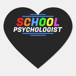School Psychologist Heart Sticker