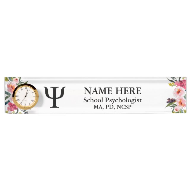 School Psychologist Nameplate (Front)