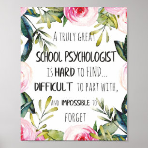 School Psychologist Office decor Appreciation Gift