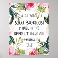 School Psychologist Office decor Appreciation Gift