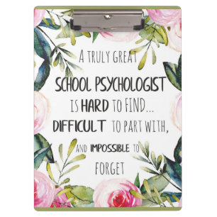School Psychologist Office decor Appreciation Gift Clipboard