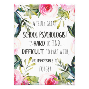School Psychologist Office decor Appreciation Gift Photo Print