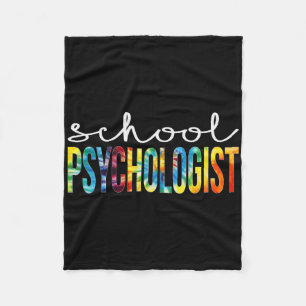 School Psychologist Tie Dye Appreciation Day Byck Fleece Blanket