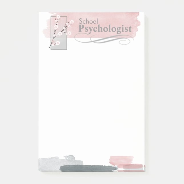 School Psychologist Watercolor Notes (Front)