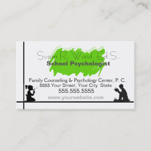 School Psychologist's Business Card