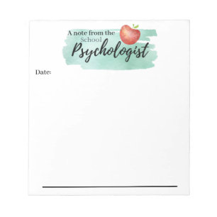 School Psychologist's Contemporary Note Pad