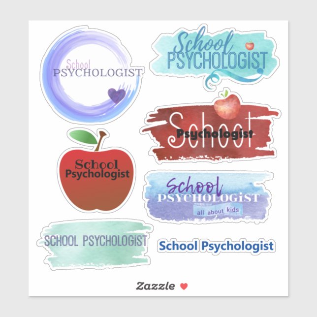 School Psychologist's Contour Sticker Collection (Sheet)