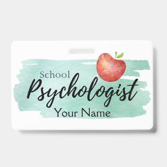 School Psychologist's ID Badge (Front)