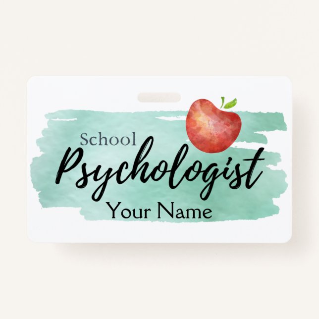 School Psychologist's ID ID Badge (Front)