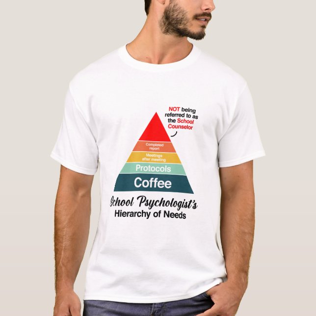 School Psych's Hierarchy of Needs T-Shirt (Front)