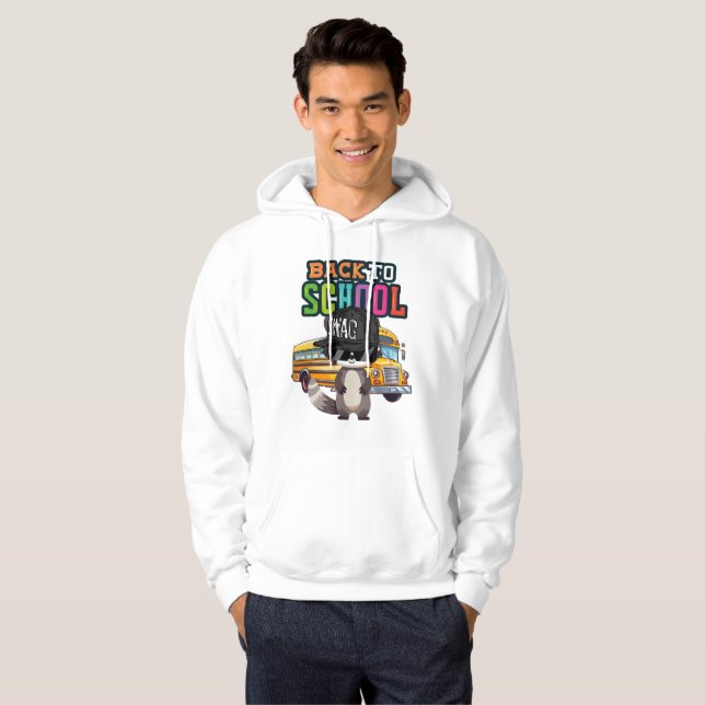 School Racoon  Hoodie (Front Full)