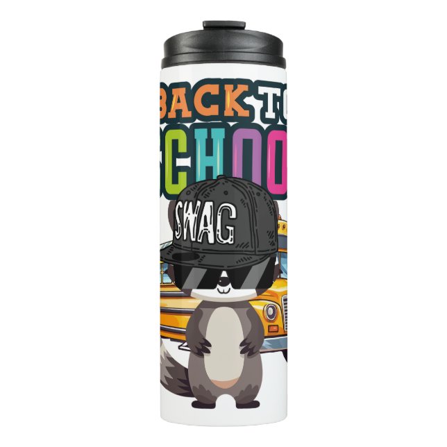 School Racoon  Thermal Tumbler (Front)
