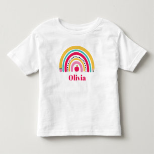 School Rainbow Personalised Name back to school T- Toddler T-Shirt